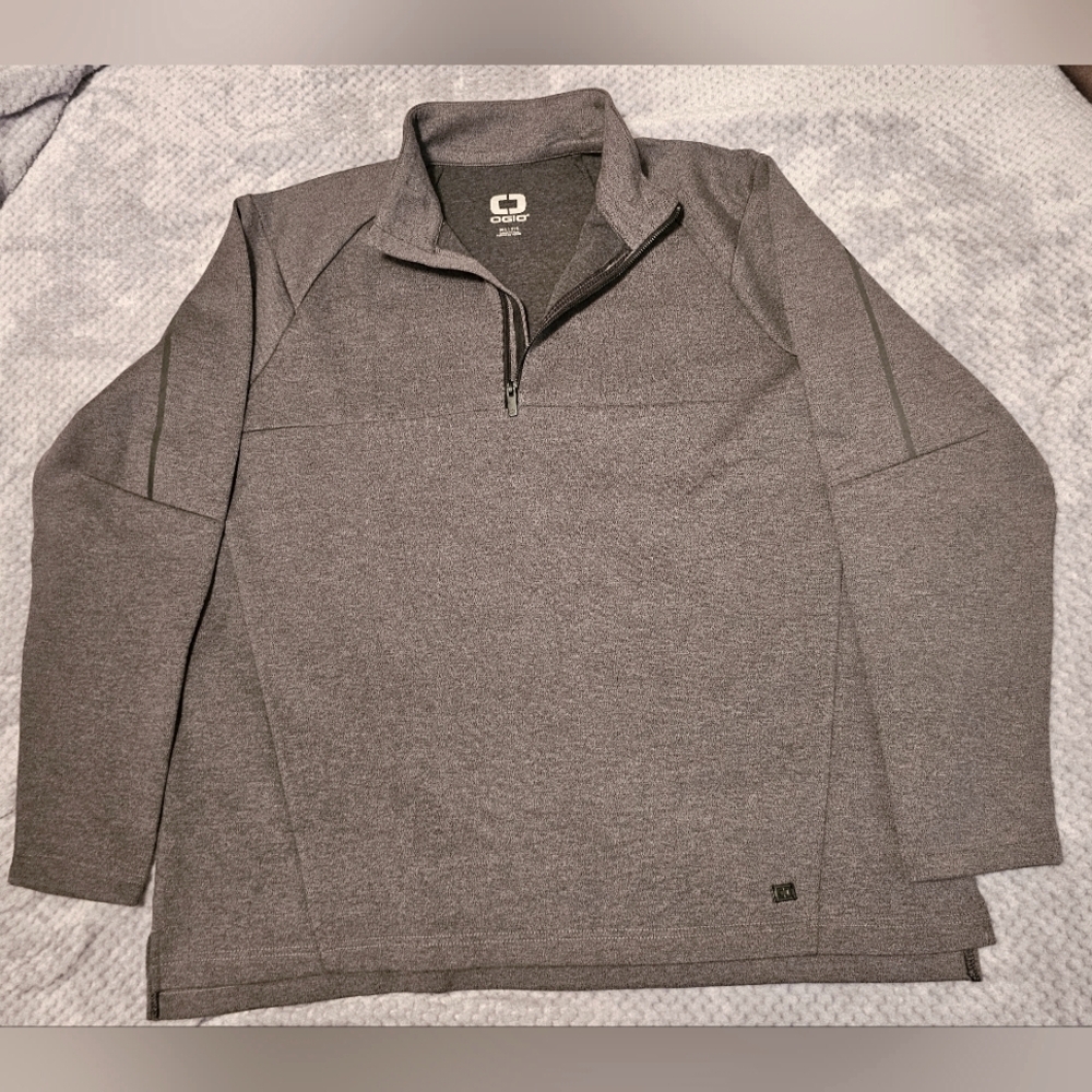 OGIO Men's Petrol Heather Grey 1/4 Zip Pullover